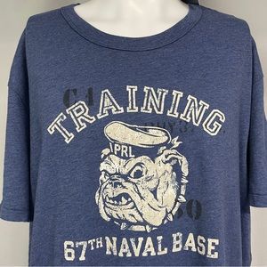 NWT Medium Polo Ralph Lauren Crewneck Graphic Training BullDog Naval Base Tshirt